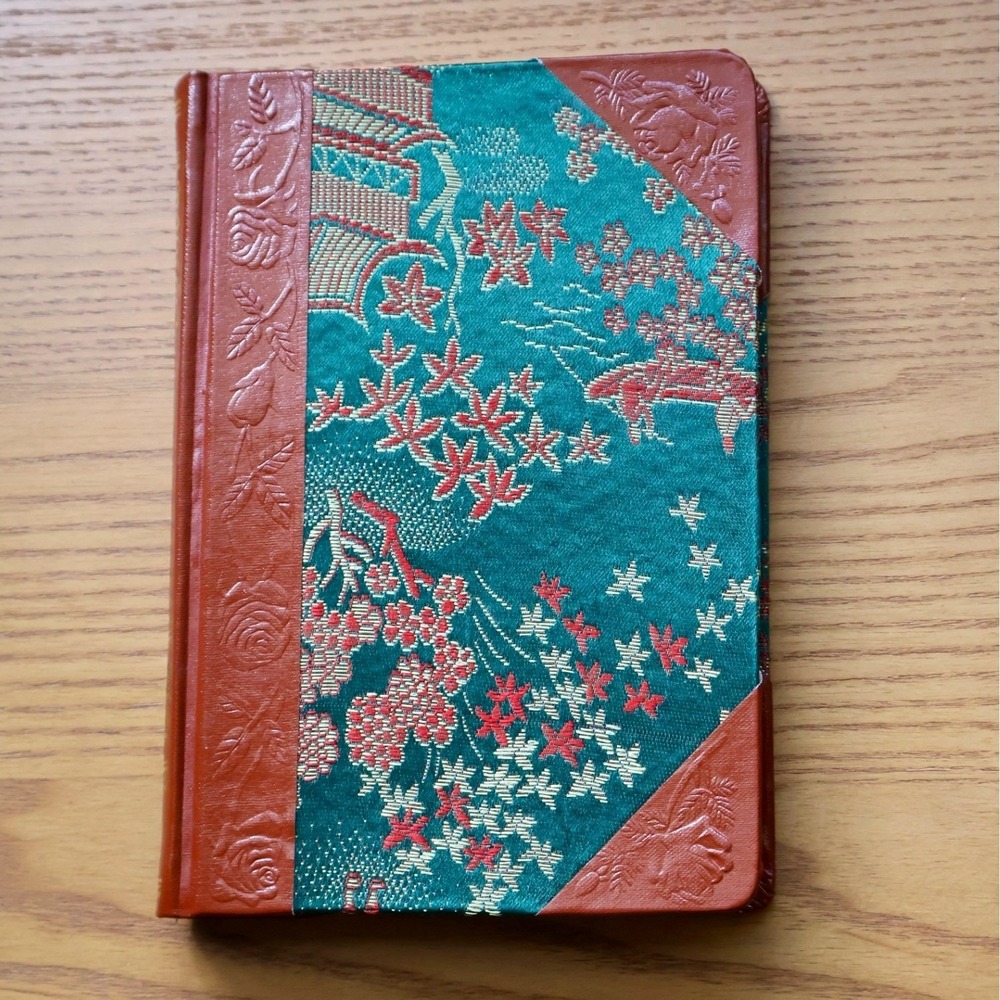 Shanghai China Student 112 Diary Journal, Silk Brocade Cover, Blank Notebook